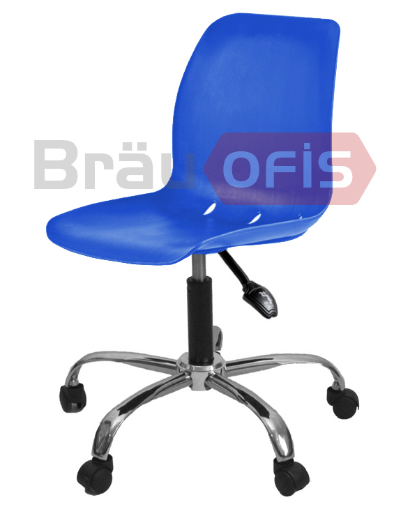 Sandalye (Amortisörlü Form Sırtlıklı Kromaj Ayaklı Tekerlekli)